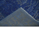 Ready to Ship Blue and Gray Hand knotted Oushak 8x10 and 9x12 wool Area Rug by The Rug Decor