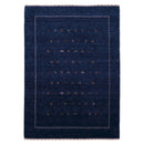 Blue And White Modern Design Hand Loomed Wool Area Rug
