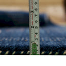 Hand Loomed Wool Area Rug with Blue Center Pattern - Artisanal Premium Woven Design by The Rug Decor