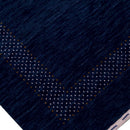 Blue Center Pattern Hand Loomed Wool Area Rug