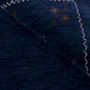 Blue Tribal Border Design Hand Loomed Wool Area Rug