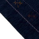Blue Wool Area Rug - Traditional Hand Loomed Tribal Border Design by The Rug Decor