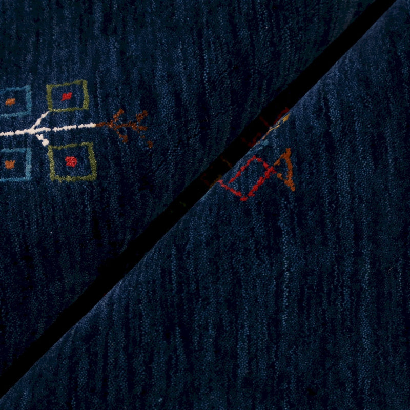 Blue Tribal Center Medallion Hand Loomed Wool Area Rug