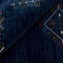 Blue Tribal Medallion Hand Loomed Wool Area Rug - Red and Yellow Geometric Patterns by The Rug Decor