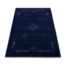 Blue Tribal Center Medallion Hand Loomed Wool Area Rug