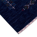 Blue Tribal Center Medallion Hand Loomed Wool Area Rug