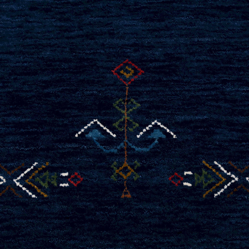 Blue Tribal Center Medallion Hand Loomed Wool Area Rug