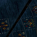 Wool Area Rug Hand Loomed Blue Tribal Geometric Design Pattern by The Rug Decor