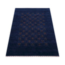 Blue Tribal Design Hand Loomed Wool Area Rug