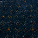 Wool Area Rug Hand Loomed Blue Tribal Geometric Design Pattern by The Rug Decor