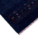 Contemporary Blue Design Hand Loomed Wool Area Rug