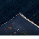 Contemporary Blue Design Hand Loomed Wool Area Rug