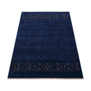 Contemporary Blue Design Hand Loomed Wool Area Rug
