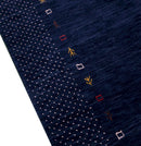 Hand Loomed Wool Gabbeh Border Area Rug - Contemporary Design by The Rug Decor