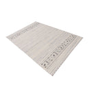 Contemporary Ivory Design Hand Loomed Wool Rug