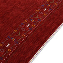 Contemporary Red Hand Loomed Wool Area Rug