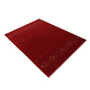 Contemporary Red Hand Loomed Wool Area Rug