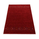 Contemporary Red Hand Loomed Wool Area Rug