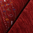 Contemporary Red Hand Loomed Wool Area Rug