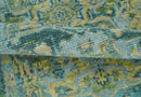 Ready to Ship Green And Gold Traditional Heriz Hand Knotted 4x6 Wool Rug by The Rug Decor
