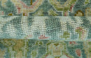 Ready to Ship Green And Gray 3x5 Traditional Hand Knotted Wool Rug by The Rug Decor