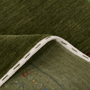 Green Contemporary Design Hand Loomed Wool Area Rug