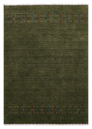 Green Contemporary Design Hand Loomed Wool Area Rug