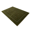 Green Modern Design Hand Loomed Wool Area Rug
