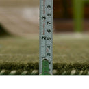 Hand Loomed Premium Wool Area Rug Modern Green Design With Yellow And Red Accents by The Rug Decor