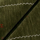 Hand Loomed Premium Wool Area Rug Modern Green Design With Yellow And Red Accents by The Rug Decor