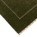 Green Modern Design Hand Loomed Wool Area Rug