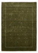 Green Modern Design Hand Loomed Wool Area Rug