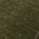 Green Modern Design Hand Loomed Wool Area Rug