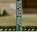 Green Tribal Center Medallion Hand Loomed Wool Area Rug with Warm Yellow Red Accents by The Rug Decor