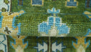 Ready to Ship Hand Knotted 2.6x12 Green and Ivory Tree of life Wool Area Rug by The Rug Decor