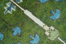 Ready to Ship Hand Knotted 2.6x12 Green and Ivory Tree of life Wool Area Rug by The Rug Decor