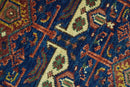 Ready to Ship Hand knotted 4x8 Traditional Antique Style Rust and Blue Area Rug by The Rug Decor