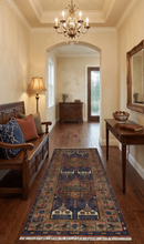 Ready to Ship Hand knotted 4x8 Traditional Antique Style Rust and Blue Area Rug by The Rug Decor