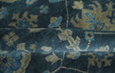 Ready to Ship Hand Knotted Oriental Turkish Oushak Blue and Camel Wool Area Rug by The Rug Decor