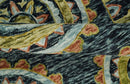 Ready to Ship Hand Tufted 6x9 Gold And Black Traditional Design Wool Rug by The Rug Decor