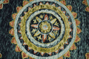 Ready to Ship Hand Tufted 6x9 Gold And Black Traditional Design Wool Rug by The Rug Decor