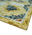 Ready to Ship Hand Tufted 8x10 Gold And Black Traditional Design Wool Rug by The Rug Decor