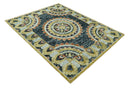 Ready to Ship Hand Tufted 8x10 Gold And Black Traditional Design Wool Rug by The Rug Decor
