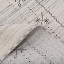 Ivory Gabbeh Border Design Hand Loomed Wool Rug
