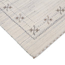 Ivory Gabbeh Border Design Hand Loomed Wool Rug