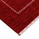 Modern Design Red Hand Loomed Wool Area Rug