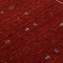 Red Hand Loomed Premium Wool Area Rug - Minimalist Modern Contemporary Interior Design by The Rug Decor