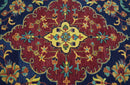 Ready to Ship Red And Blue Traditional Design Hand Tufted 6x9 Wool Rug by The Rug Decor