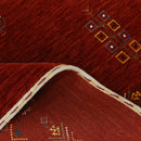 Red Center Medallion Tribal Design Hand Loomed Wool Area Rug