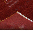 Red Center Pattern Hand Loomed Wool Area Rug